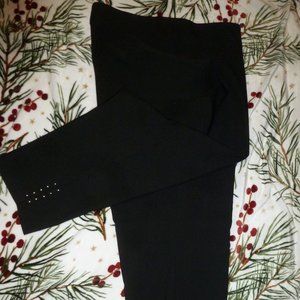 Black Stretchy  Straight Pull-On Elastic waistline Sz XL